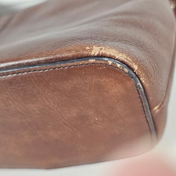 VTG Etienne Aigner brown leather handbag purse multi pockets - Picture 13 of 16